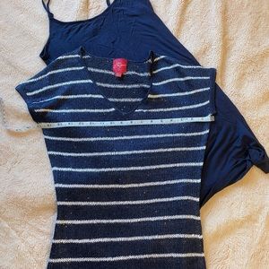 John and Jenn layered sparkly striped dress size xs